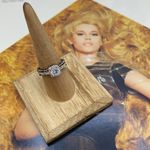 1.75 Ct Halo Round Cut Cz Black Stainless Steel Wedding Ring Size 8 Gold Photo 2