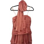 Cachet salmon Strapless Ruched Tiered Cocktail Dress Size 8 Photo 4