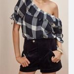 Anthropologie Porridge Black/White/Gray Checkered Top. Size Small Photo 0