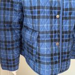 Jane Ashley  Quilted Reversible Blue Plaid Jacket Large Photo 1