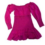 Alexis Pink Off-Shoulder Bishop Sleeve Mini Dress sz Med Photo 1
