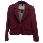 Anthropologie Cartonnier by  Maroon/Plum 1 Button Blazer Photo 0