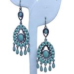 Lucky Brand  Silvertone Hook Drop Chandelier Earrings Photo 0