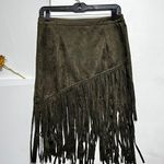 Blush Noir Green Fringe Skirt Size M Photo 0