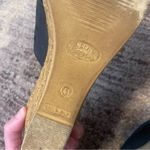 Spring Step  Estella Black Leather Nubuck Wedge Slide Sandals Photo 5