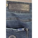Seven7 Blue Skinny Distressed Embroidered Stretch Jeans Denim Women's Size 14 Photo 6