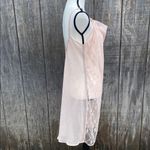 Vintage Chic Pink Chemise with Delicate Cross Over Lace Accents Sheer V Back Size 1X Photo 7