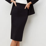 MM.LaFleur M.M LaFleur The Harlem midi Skirt Jardigan Knit Black Medium Office Career M Photo 0