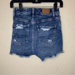 American Eagle Distressed Curvy Hi-Rise Shortie Jean Shorts Size 00 Photo 1