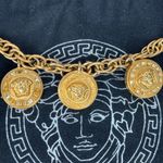Versace   -RRRE- HRD TO FIND Gold Rope Chain Necklace with Medallions Crystals. Photo 2