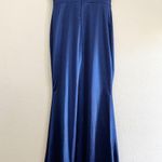 Lulus Melora Navy Blue Satin Sleeveless Maxi Dress Photo 5