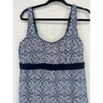 Lands' End Swimsuit Womens 16 Petite Blue White Swim Dress One Piece Padded Size 16P Photo 1