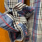 Pringle Long Sleeve Collared Midi Dress Button Up Shirtdress Plaid US 8 Blue Photo 4