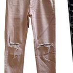 ZARA  Baby Pink Stretchy Distressed Skinny Jean Size 10 Photo 6