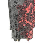 Clara Sun Woo Floral Print Tunic Black Red Pink Floral Lace Print Size Medium Photo 3