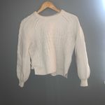 Madewell White Copenhagen cable knit sweater Photo 4