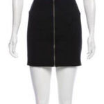 Helmut Lang  Wool Mini Skirt Black Zipper Front- Size 2 Photo 0