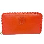 Tory Burch  Peach Marion Zip Continental Wallet Braided Trim Photo 0