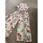 Gal Meets Glam  Beverly Cotton Floral Cropped Jumpsuit Size 6 Cute Preppy Party Photo 5