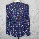 EXPRESS Navy Lipstick Design Zip Up Blouse… Photo 2