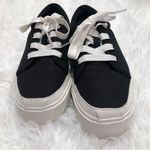 Toms Alpargata Lug Platform Lace Up Sneakers Black White 6 Photo 1