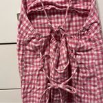 Purrr Melrose Vintage Pink & White Plaid Mini Dress Photo 3