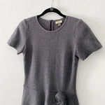 Issa London Wool Knit Twist Front Mini Sweater Dress Grey Size 6 Photo 5