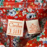 Circles 'N Sand | Vintage Floral Red Button Short Sleeve Romper M Size M Photo 1