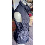 Banana Republic  Black Sleeveless Puffed Vest With Belt, Sz S Photo 1