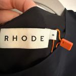 RHODE Pia Crepe de Chine Dress Puff Sleeve Mini Dress in Black Size 8 NEW Photo 4