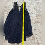 Free People Don't You Dare Navy Black Lace Mini Dress Size Medium Photo 11