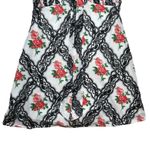 For Love & Lemons Black & White Floral Greta Mini Dress US S Photo 3