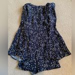 Rebecca Vallance Revolve long bell sleeve romper navy white hearts Blue Size 4 Photo 6