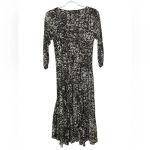 Coldwater Creek  Black & White Longsleeve Sheer Nylon Business Dress‎ Size 6 Photo 5