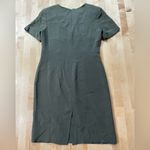 Charter Club  Vintage Green Silk Pencil Dress with Shoulder Pads Photo 1