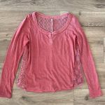 Free People  sheer crochet back long sleeve shirt Photo 2