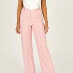Princess Polly Kirstyn Pants Size 8X31” Pink Straight Leg High Waisted Preppy Photo 0