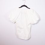 Reformation Sonny Organic Cotton Poplin Stretch Ruched Puff Short Sleeve Blouse Photo 4