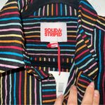 Solid & Striped NWT  Oxford Tunic Blackout Rainbow Pinstripe 100% Cotton Shirt Photo 3