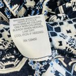 Relativity 1X Navy Blue Printed Tank Top Sleeveless Lace Tassel Boho Blouse Photo 4