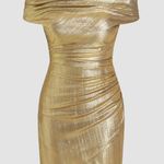 Cider NWT METALLIC V-NECK SOLID WRAP MINI DRESS – SIZE SMALL Photo 5