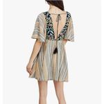Free People Under the Sun Tunic Top Mini Dress Size Small Floral Striped Photo 8