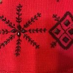 Shenanigans sweater Vintage Red black beaded holiday granny ugly Christmas Sz L Size L Photo 5