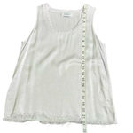 Lanston White Shimmer Tank Top XS – Made in USA – Rayon/Viscose Blend Photo 5