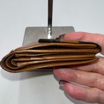 Loewe  Velazquez Leather Folded Wallet Double-sided Brown Tan Gold Vintage Photo 2