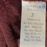 The Cove  burgundy scallop embroidered long sleeve off shoulder top size small Photo 5