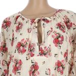 POL  Floral Print Tiered Ruffle Trim Hem Mini Dress Large Photo 5