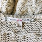Chelsea and Violet L Cable Knit Studded Sweater with denim sleeves Photo 2