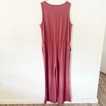 Lulus  Sunday Behavior Rusty Rose Sleeveless Wide Leg Lounge Jumpsuit Photo 8