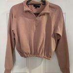 LA Hearts Pink Cropped Half Zip Photo 0